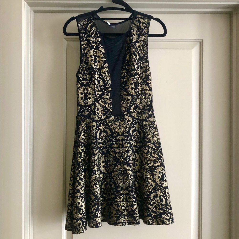 Sparkle & Fade black & gold dress